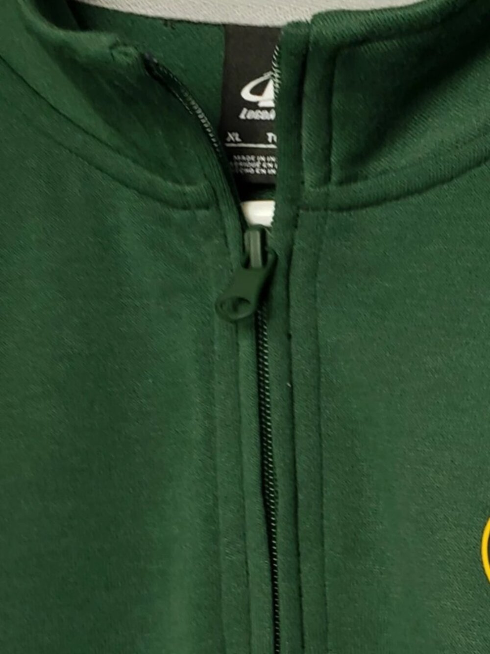 NFL Logo Athletic Bay Packers 1/4 Zip Pullover Women Sweatshirt Green Xlarge - Picture 9 of 11